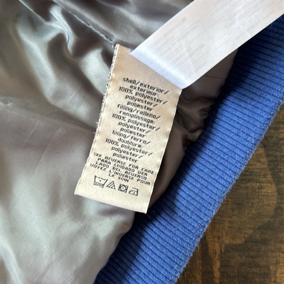 Infant CalvinKlein Jacket size 6/9M Navy Blue with Gray hoodie has pockets - Picture 10 of 11